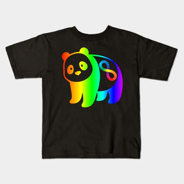 Panda Autism Acceptance Kids T-Shirt by mia_me